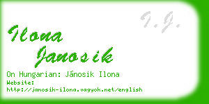 ilona janosik business card